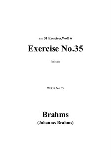 Exercises No.25-41: Exercise No.35 by Johannes Brahms
