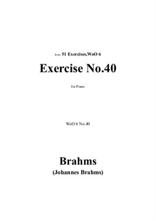 Exercises No.25-41: Exercise No.40 by Johannes Brahms