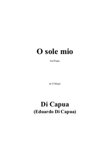 O Sole Mio: Para Piano by Eduardo di Capua