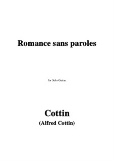 Romance sans paroles: Para Guitarra by Alfred Cottin