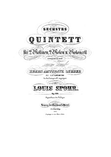String Quintet No.6 in E Minor, Op.129: String Quintet No.6 in E Minor by Louis Spohr