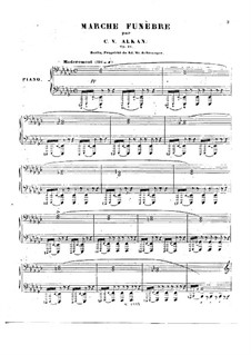 Marche funèbre (Funeral March) for Piano, Op.26: para um único musico (Editado por H. Bulow) by Charles-Valentin Alkan