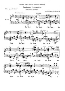 Three Piano Pieces, Op.25: No.3 Levantine Serenade by Achilles Alferaki