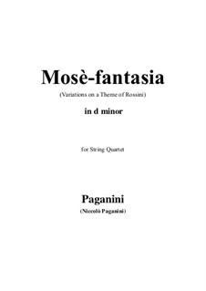 Introduction and Variations on 'Dal tuo stellato soglio' from 'Moses in Egypt' by Rossini: D minor by Niccolò Paganini
