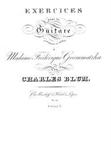 Exercises for Guitar: livro I by Carl Wilhelm August Blum