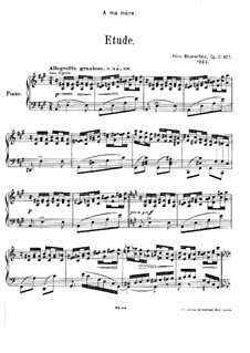 Four Pieces, Op.2: No 1 estudo by Felix Blumenfeld