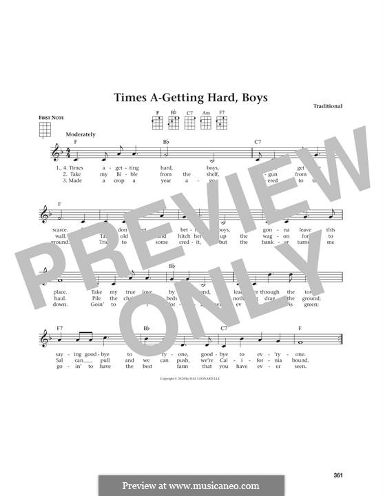 Times A-Getting Hard, Boys (from The Daily Ukulele): Times A-Getting Hard, Boys (from The Daily Ukulele) by folklore
