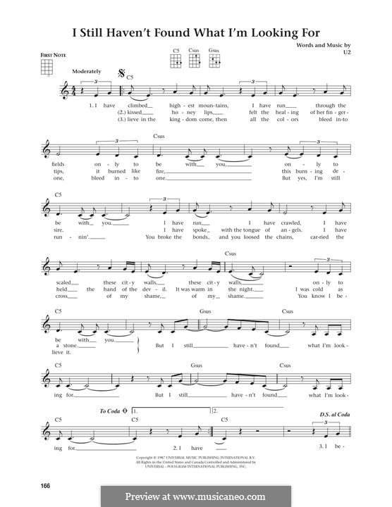I Still Haven't Found What I'm Looking for: para ukulele by U2