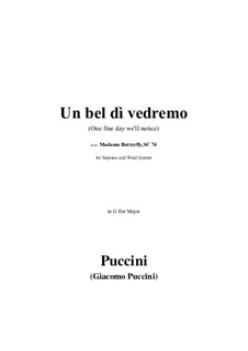 Un bel dí vedremo: G flat Major by Giacomo Puccini