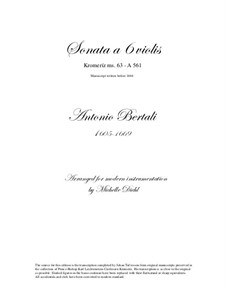 Sonata a 6 violis: Sonata a 6 violis by Antonio Bertali