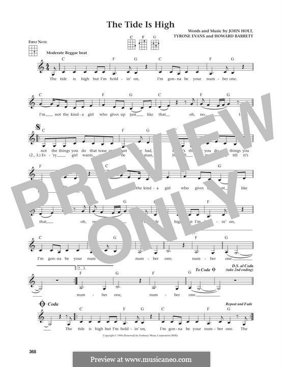 The Tide is High (Blondie): para ukulele by Howard Barrett, John Holt, Tyrone Evans