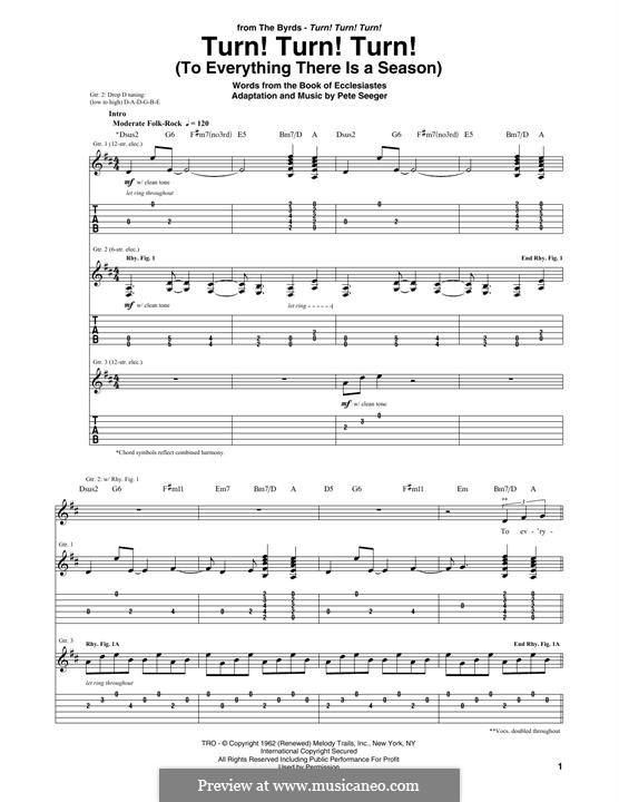 Turn! Turn! Turn! (To Everything There Is a Season): Para Guitarra by Pete Seeger