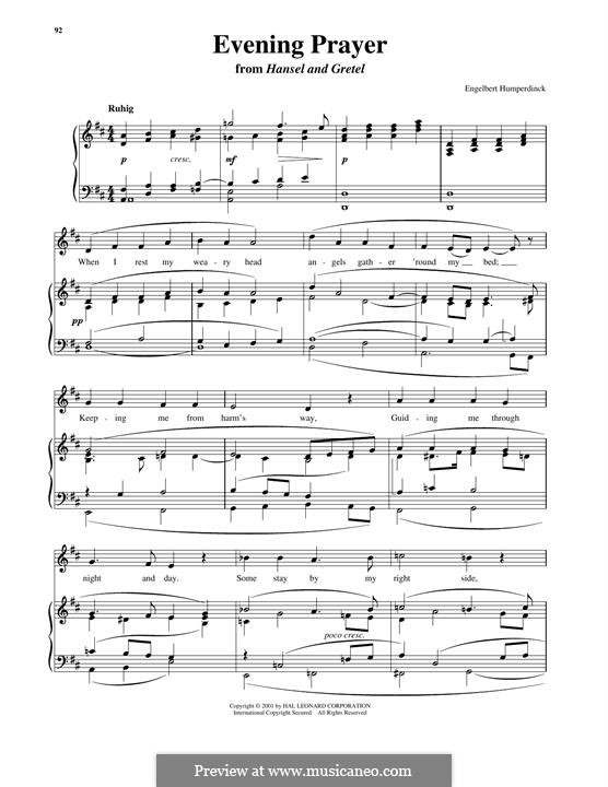 Evening Prayer: Para vocais e piano by Engelbert Humperdinck
