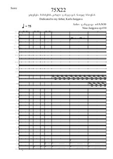 75X22, Op.30: 75X22 by Nino Janjgava