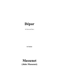 Départ: F minor by Jules Massenet