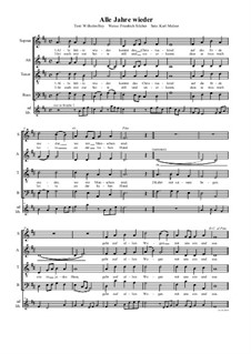 Alle Jahre wieder: D-Dur by Friedrich Silcher