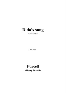Dido's Lament: G maior by Henry Purcell