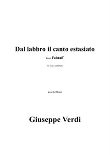 Falstaff: Dal labbro il canto estasiato in A flat Major by Giuseppe Verdi