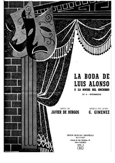 La boda de Luis Alonso. Intermedio: Para Piano by Gerónimo Giménez