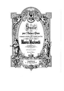 Suite for Two Violins and Piano, Op.71: Full score, solo parts by Moritz Moszkowski