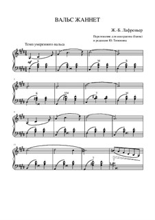 Jeannette Valse: para acordeão by Jean-Baptiste Lafrenière