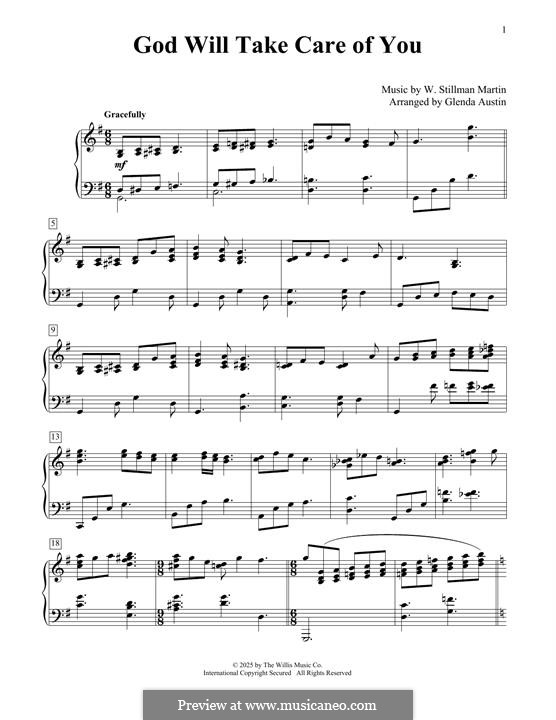 God Will Take Care of You: Para Piano by W. Stillman Martin