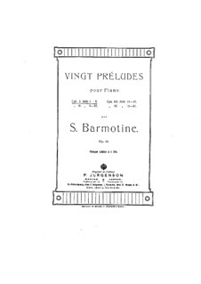 Twenty Preludes for Piano, Op.12: Twenty Preludes for Piano by Semen Barmotin
