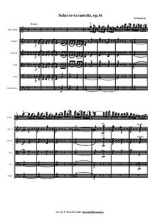 Scherzo-Tarantella for Violin and Piano, Op.16: For violin and string orchestra by Henryk Wieniawski