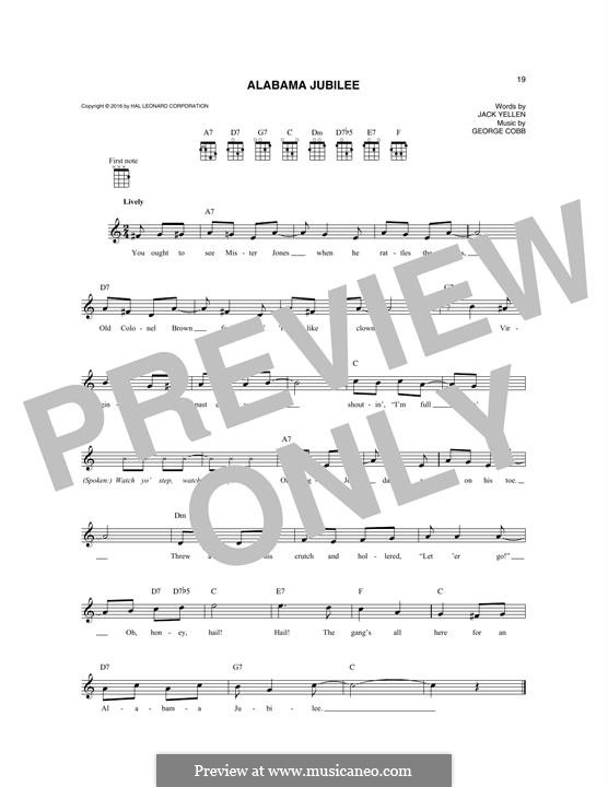 Alabama Jubilee: For mandolin by George L. Cobb
