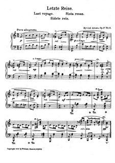 Sista resan (Last Voyage), Op.17 No.2: Para Piano by Eyvind Alnæs