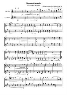 El cant dels ocells: For flute and clarinet by folklore
