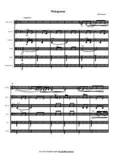 Malagueña, Op.21: For violin and string orchestra by Pablo de Sarasate