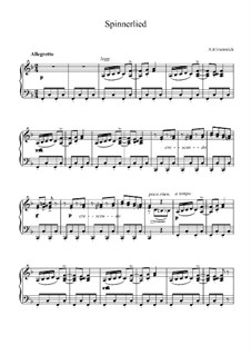 The Spinning Song: Para Piano by Albert Ellmenreich