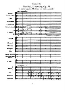 Manfred Symphony, TH 28 Op.58: Partitura completa by Pyotr Tchaikovsky