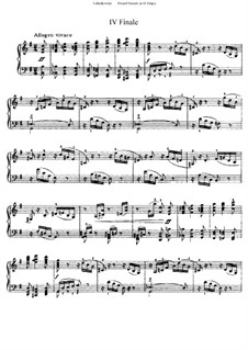 Grand Sonata for Piano, TH 139 Op.37: Movimento IV by Pyotr Tchaikovsky