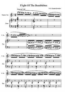 Flight of the Bumblebee: For soprano saxophone and piano by Nikolai Rimsky-Korsakov