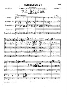 Divertissement in C Major, K.187: Divertissement in C Major by Wolfgang Amadeus Mozart