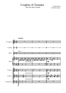 Toreador's Song: para orquestra de camara by Georges Bizet
