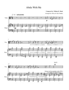 Abide with Me: For piano and viola by William Henry Monk