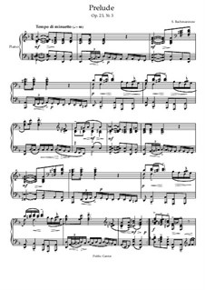 Prelude No.3 in D Minor: Para Piano by Sergei Rachmaninoff