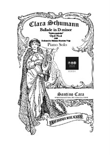 Soirées musicales, Op.6: No.4 Ballade by Clara Schumann
