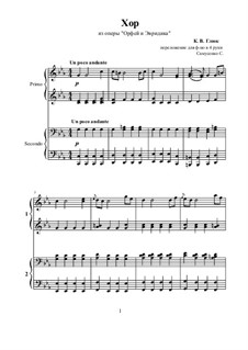 Хор: Переложение для ф-но в 4 руки by Christoph Willibald Gluck