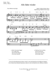 Alle Jahre wieder: Für Klavier (Step 3) by Friedrich Silcher