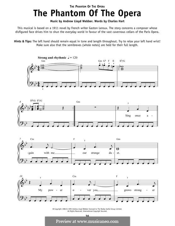 The Phantom of the Opera: Para Piano by Andrew Lloyd Webber