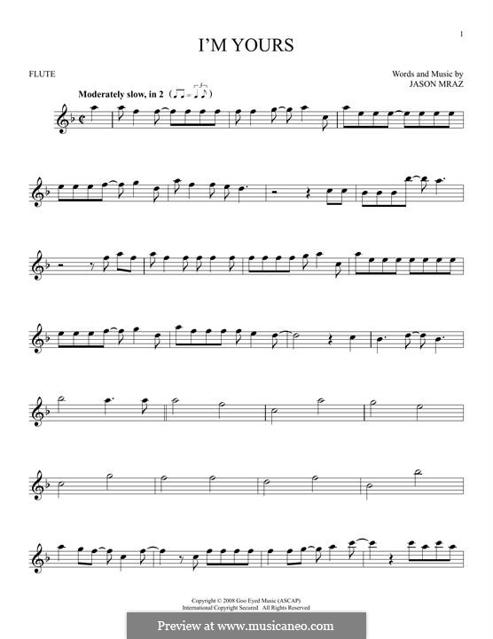 I'm Yours: para flauta by Jason Mraz