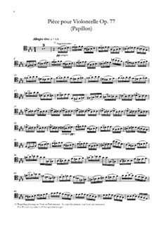 Papillon (Butterfly) for Cello and Piano, Op.77: Parte de solo by Gabriel Fauré