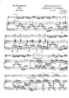 Carnival, Op.9: No.15 Pantalon et Colombine, for Flute and Piano by Robert Schumann