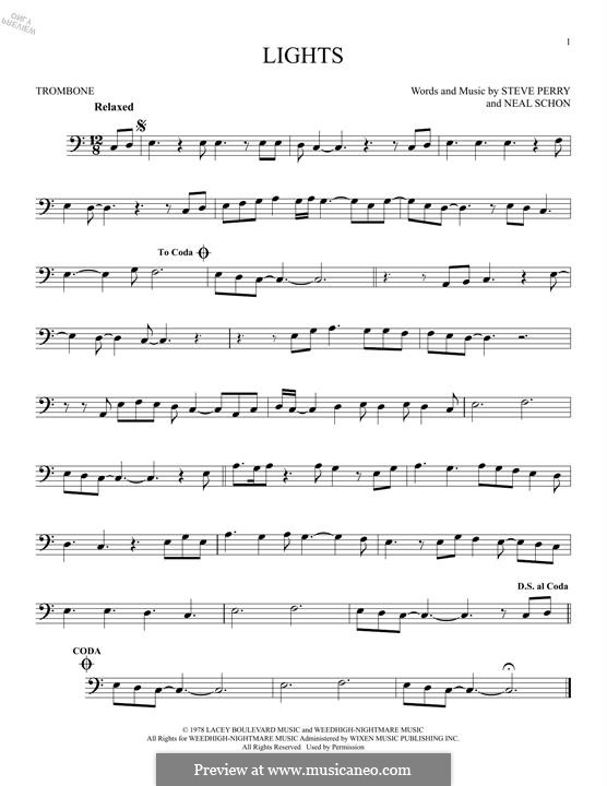 Lights (Journey): para trombone by Neal Schon, Steve Perry