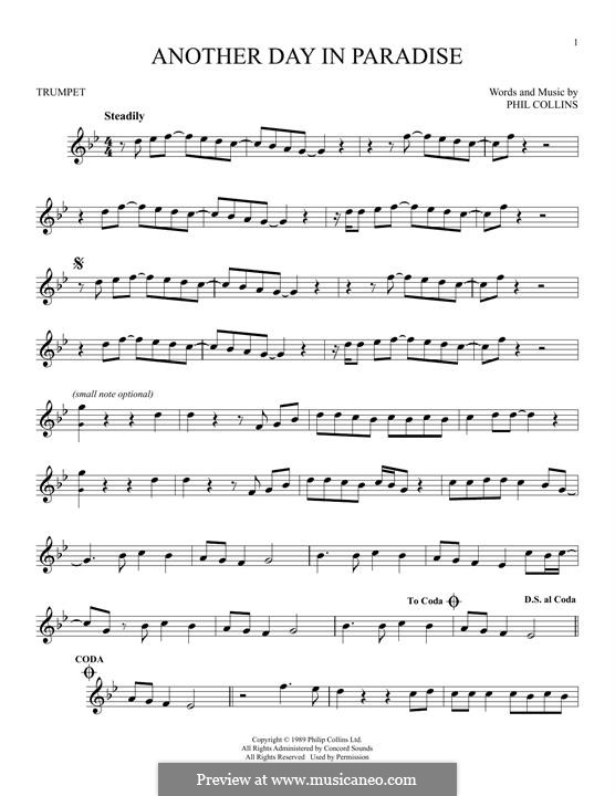 Another Day in Paradise: para trompeta by Phil Collins