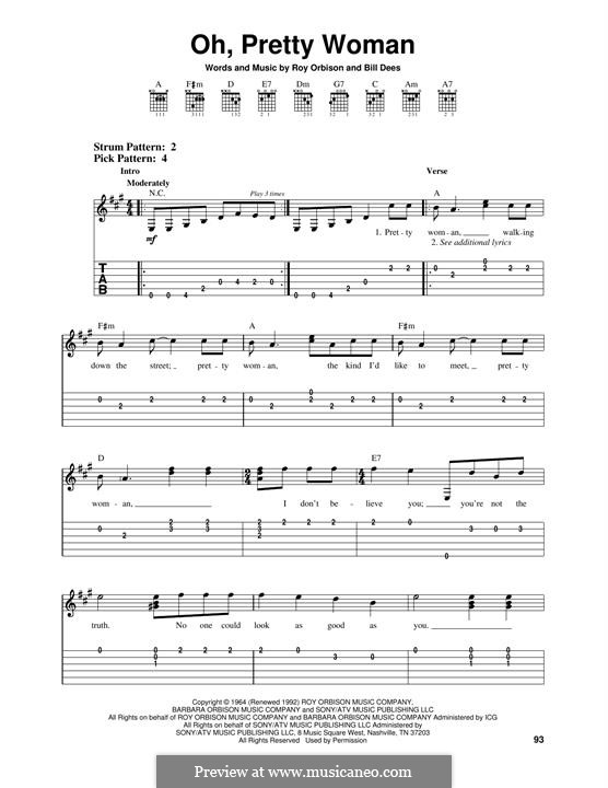 Oh, Pretty Woman: Para guitarra com guia by Bill Dees, Roy Orbison